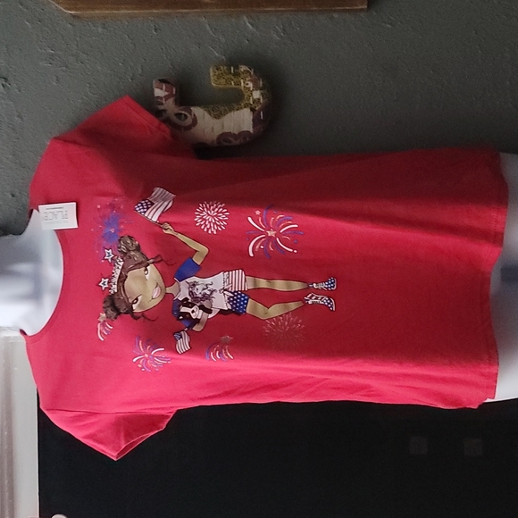 🎆🇺🇸NWT Girls Size XXL 16 Patriotic Shirt🇺🇸🎆